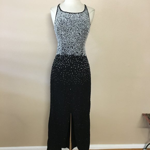 Formal Je Matadi Beaded High Neck Gown Open Back - Picture 2 of 16